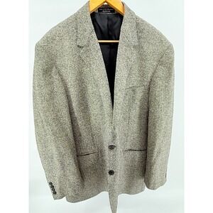 Vtg Gianfranco Ruffini Men's Tweed Blazer Wool Blend Brown Jacket‎ Size R-50